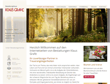 Tablet Screenshot of bestattungen-grafe.de